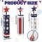4th of July Decorations Set, Red White Blue Decor, Wooden Patriotic Memorial Day Tiered Tray Decor, Labor Day Decorations, Fourth of July Decoration for Home Office Table (Flag Printed)